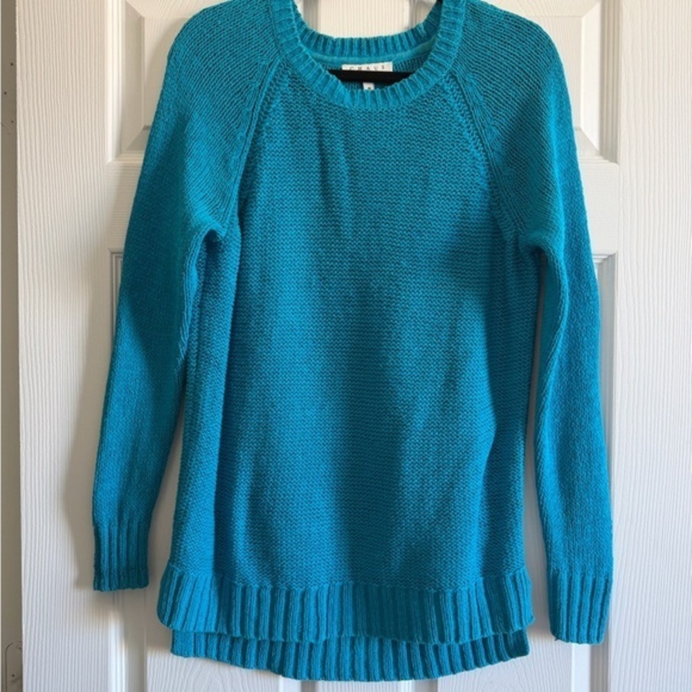Chaus Vibrant Blue Crew Neck Sweater